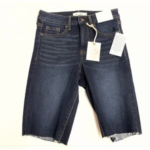 3/$25 Jessica Simpson Darcy Dark Wash Adored Slim Bermuda Cut Off Shorts